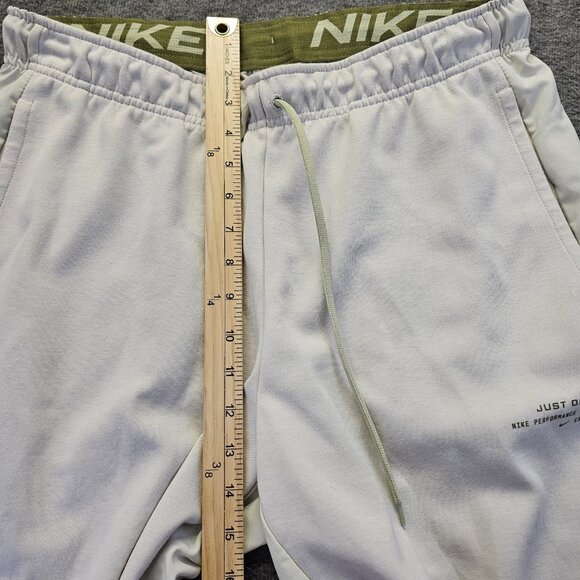 Nike Dri Fit Activewear Pants Mens Size Large Just Do It Bone White Stretch - Picture 9 of 10
